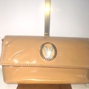 Valentino Orlandi Tan Patent Leather Cross Body NEW